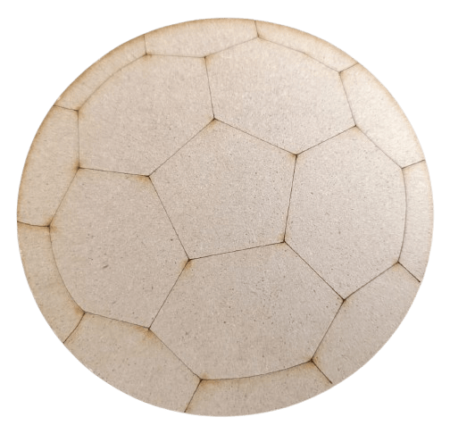Football-shaped MDF sheet – Goal Glory, ideal for DIY décor, sports gifts, and school art projects.